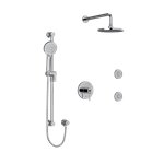 Riobel KIT3545CSTM Type TP thermostaticpressure balance 0.5 coaxial 3-way system with hand shower rail shower head and spout