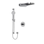 Riobel KIT2745CSTM Type TP thermostaticpressure balance 0.5 coaxial 3-way system with hand shower rail and rain and cascade s...