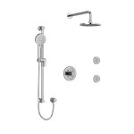 Riobel Edge KIT3545EDTM Type TP thermostaticpressure balance 0.5 coaxial 3-way system with hand shower rail shower head and spou