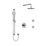 Riobel Edge KIT3545EDTM Type TP thermostaticpressure balance 0.5 coaxial 3-way system with hand shower rail shower head and spou