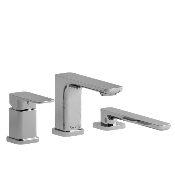 Riobel Equinox EQ16 3-piece Type P pressure balance deck-mount tub filler with hand shower