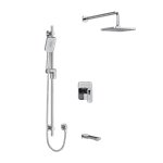 Riobel Equinox KIT1345EQ Type TP thermostaticpressure balance 0.5 coaxial 3-way system with hand shower rail shower head and spo