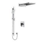 Riobel Equinox KIT2745EQ Type TP thermostaticpressure balance 0.5 coaxial 3-way system with hand shower rail and rain and cascad