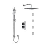 Riobel Equinox KIT483EQ Type TP thermostaticpressure balance 0.75 double coaxial system with hand shower rail 4 body jets and sh