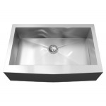 Kindred QSFS31B 20 gauge hand fabricated apron front single bowl sink