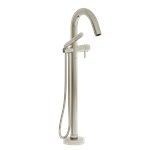 Riobel Pallace PA39 2-way Type T thermostatic coaxial floor-mount tub filler with hand shower