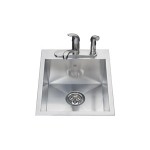 Kindred QSLF2016 20 gauge hand fabricated dual mount single bowl ledgeback sink