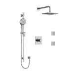 Riobel Pallace KIT3545PATQ Type TP thermostaticpressure balance 0.5 coaxial 3-way system with hand shower rail shower head and s