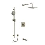 Riobel Pallace KIT1345PATQ Type TP thermostaticpressure balance 0.5 coaxial 3-way system with hand shower rail shower head and s