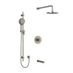 Riobel Pallace KIT1345PATM Type TP thermostaticpressure balance 0.5 coaxial 3-way system with hand shower rail shower head and s