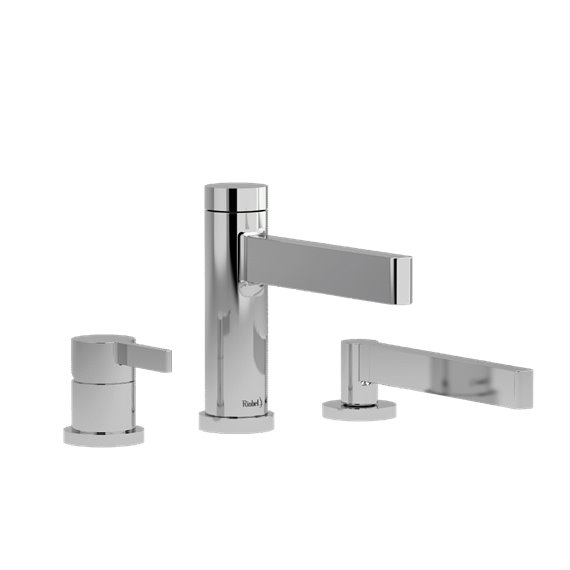 Riobel Paradox PX10 3-piece deck-mount tub filler with hand shower