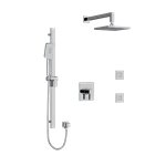 Riobel Paradox KIT3545PXTQ Type TP thermostaticpressure balance 0.5 coaxial 3-way system with hand shower rail shower head and s