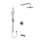 Riobel Paradox KIT1345PXTM Type TP thermostaticpressure balance 0.5 coaxial 3-way system with hand shower rail shower head and s