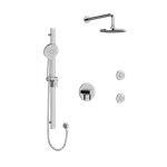 Riobel Paradox KIT3545PXTM Type TP thermostaticpressure balance 0.5 coaxial 3-way system with hand shower rail shower head and s