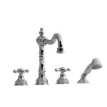 Riobel RT12 4-piece deck-mount tub filler with hand shower