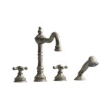 Riobel RT12 4-piece deck-mount tub filler with hand shower