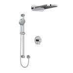 Riobel KIT2745RT Type TP thermostaticpressure balance 0.5 coaxial 3-way system with hand shower rail and rain and cascade sho...