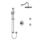 Riobel KIT3545RT Type TP thermostaticpressure balance 0.5 coaxial 3-way system with hand shower rail shower head and spout