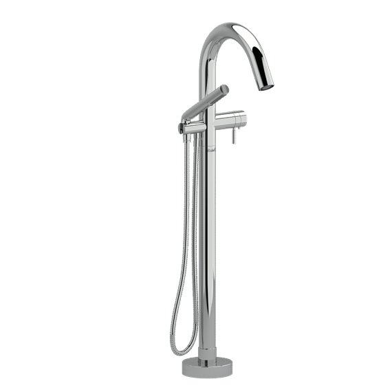 Riobel Riu TRU39 2-way Type T thermostatic coaxial floor-mount tub filler with hand shower