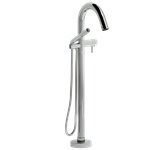 Riobel Sylla SY39 2-way Type T thermostatic coaxial floor-mount tub filler with hand shower