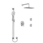 Riobel Venty KIT3545VY Type TP thermostaticpressure balance 0.5 coaxial 3-way system with hand shower rail shower head and spout