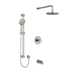 Riobel Georgian KIT1345GN Type TP thermostaticpressure balance 0.5 coaxial 3-way system with hand shower rail shower head and sp