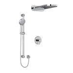 Riobel Georgian KIT2745GN Type TP thermostaticpressure balance 0.5 coaxial 3-way system with hand shower rail and rain and casca