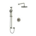 Riobel Georgian KIT323GN Type TP thermostaticpressure balance 0.5 coaxial 2-way system with hand shower and shower head