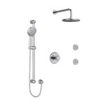 Riobel Georgian KIT3545GN Type TP thermostaticpressure balance 0.5 coaxial 3-way system with hand shower rail shower head and sp