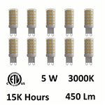 CWI 5 Watt G9 LED Bulb 3000K (Set of 10)