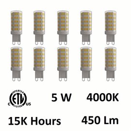 CWI 5 Watt G9 LED Bulb 4000K (Set of 10)