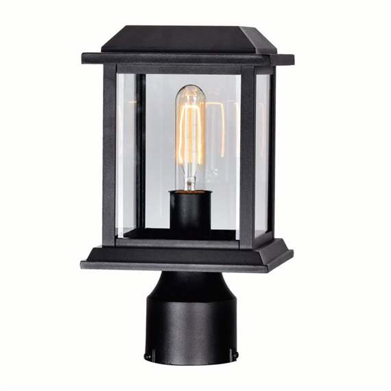 CWI Blackbridge 1 Light Outdoor Black Lantern Head