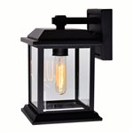 CWI Blackbridge 1 Light Outdoor Black Wall Lantern