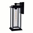 CWI Blackbridge 1 Light Outdoor Black Wall Lantern