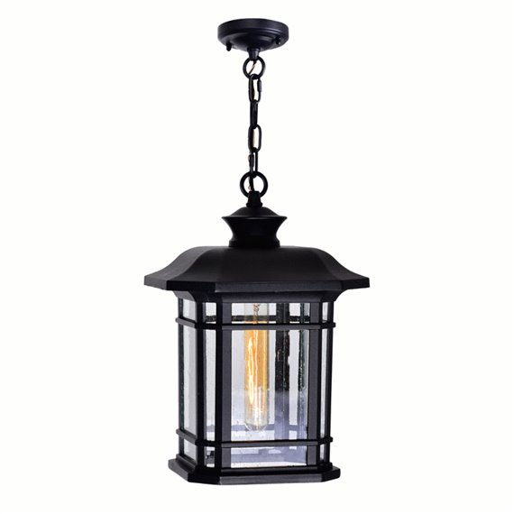 CWI Blackburn 1 Light Outdoor Black Pendant