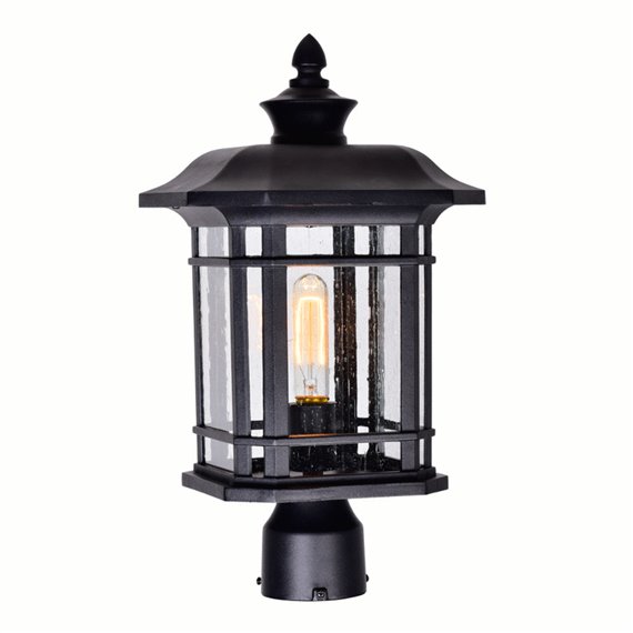 CWI Blackburn 1 Light Outdoor Black Lantern Head