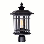 CWI Blackburn 1 Light Outdoor Black Lantern Head