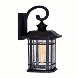 CWI Blackburn 1 Light Outdoor Black Wall Lantern