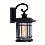 CWI Blackburn 1 Light Outdoor Black Wall Lantern