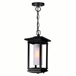 CWI Granville 1 Light Black Outdoor Hanging Light