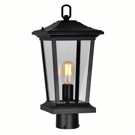 CWI Leawood 1 Light Black Outdoor Lantern Head