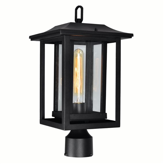 CWI Winfield 1 Light Black Outdoor Lantern Head