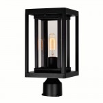 CWI Mulvane 1 Light Black Outdoor Lantern Head