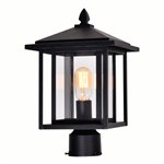 CWI Crawford 1 Light Black Outdoor Lantern Head