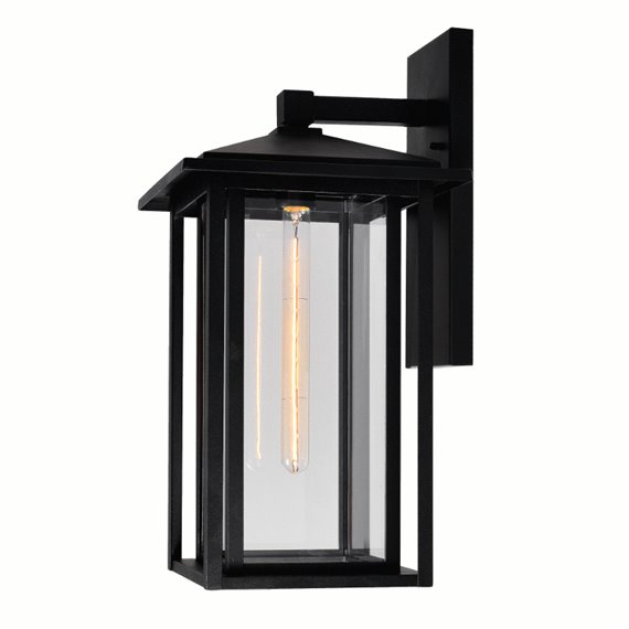 CWI Crawford 1 Light Black Outdoor Wall Light