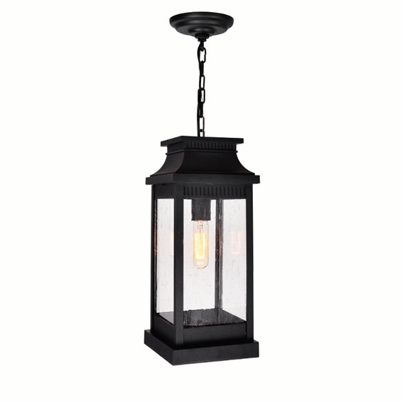 CWI Milford 1 Light Outdoor Black Pendant