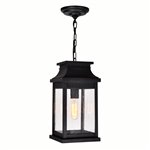 CWI Milford 1 Light Outdoor Black Pendant