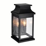 CWI Milford 2 Light Outdoor Black Wall Lantern