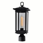 CWI Oakwood 1 Light Outdoor Black Lantern Head