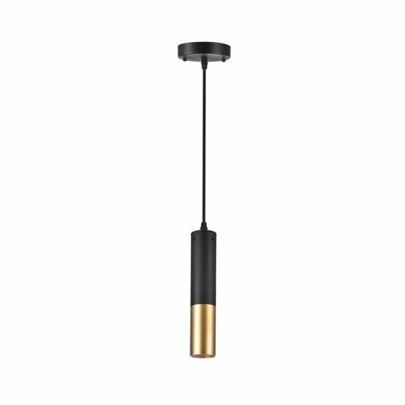 CWI Anem 1 Light Down Mini Pendant With Matte Black & Satin Gold Finish